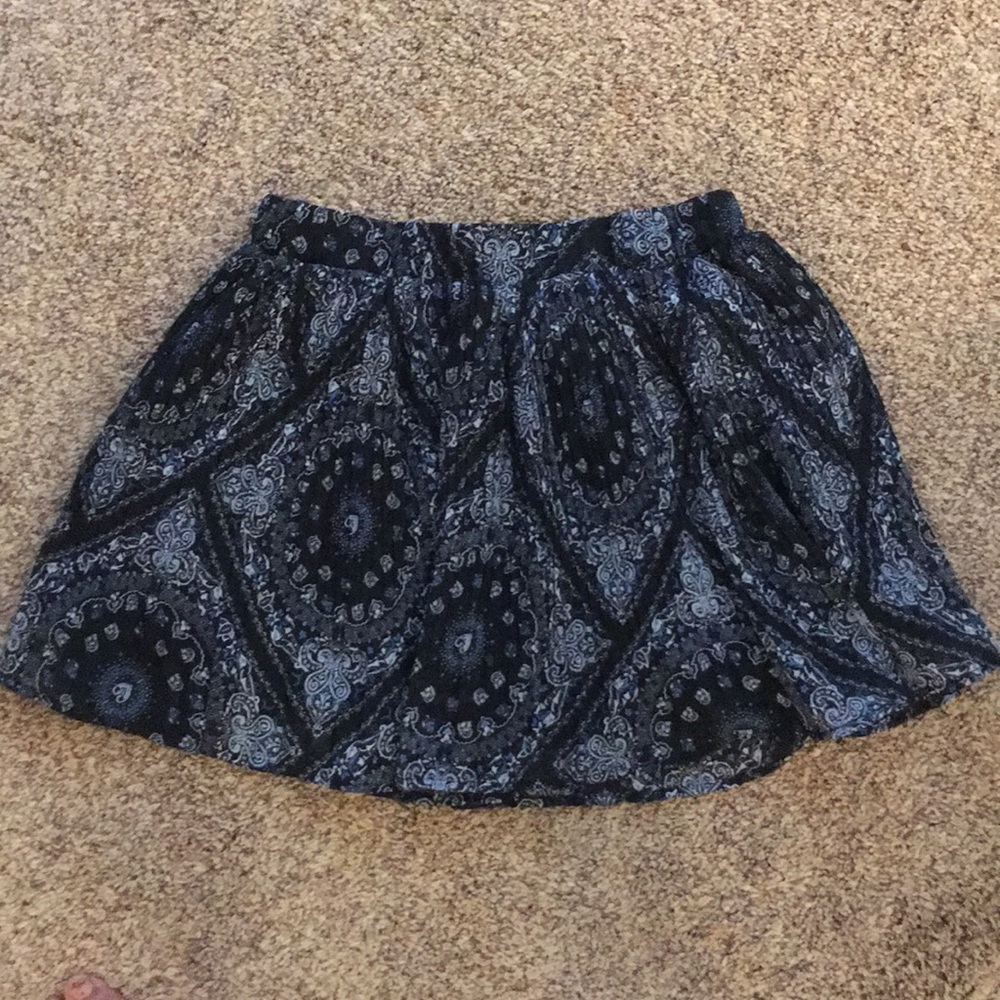 Patterned Nylon Midi Skirt